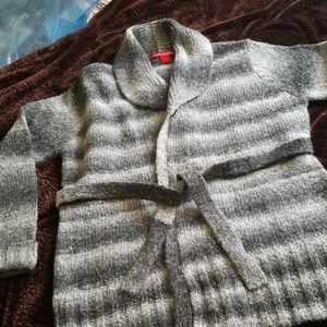 Gray cardigan